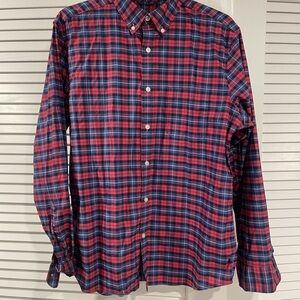 Men’s Vineyard Vines Red and Blue Checkered Shirt - Performance Fabric